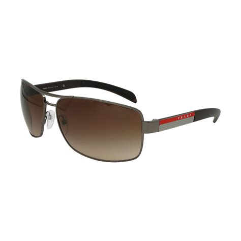 prada linea rossa ps541s aviator sunglasses brown|Men's Prada Linea Rossa Aviator Sunglasses.